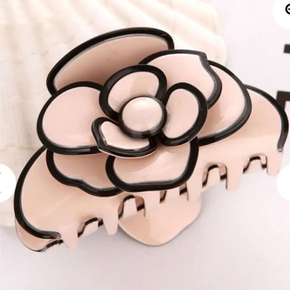 BRAND NEW PINK LINEN HAIR CLAW CLIP CLAMP FOR WOMEN FRENCH STYLE HEAD ACCESSORY